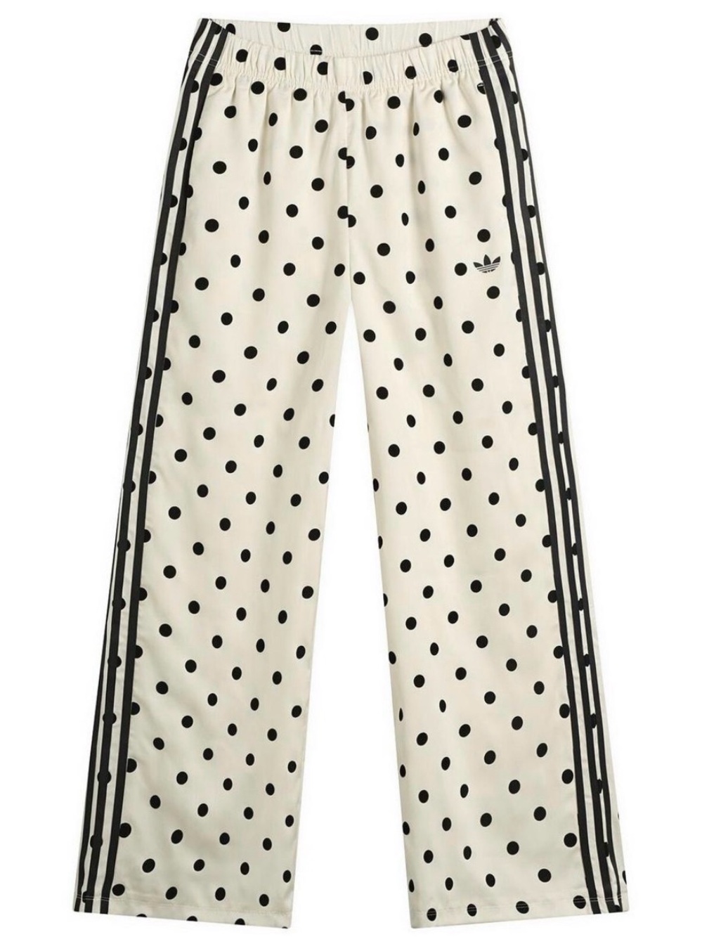 adidas Originals Polka Dot Wide Leg Track Pants Cream Black M